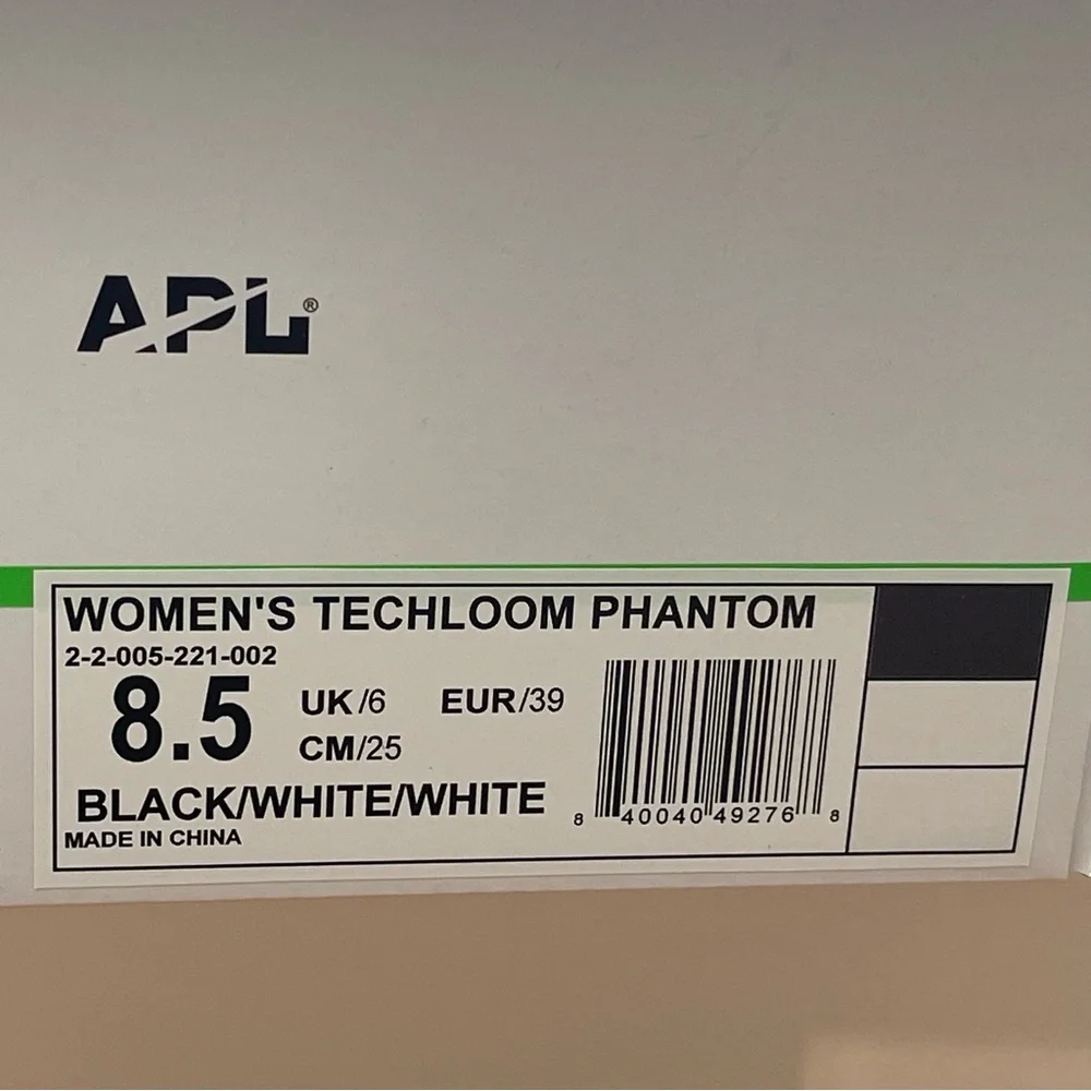 NWT APL Phantom Running Shoes Athletic Propulsion Labs Sneakers Black / White - Picture 7 of 16